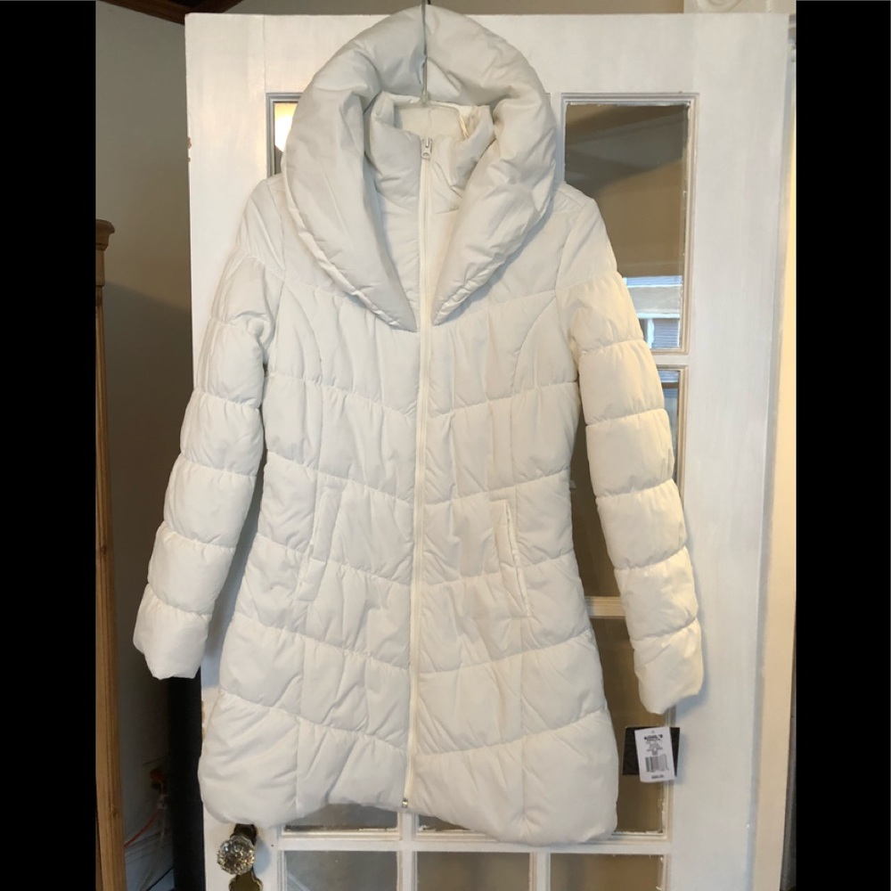 Girls White Winter Puffer Coat